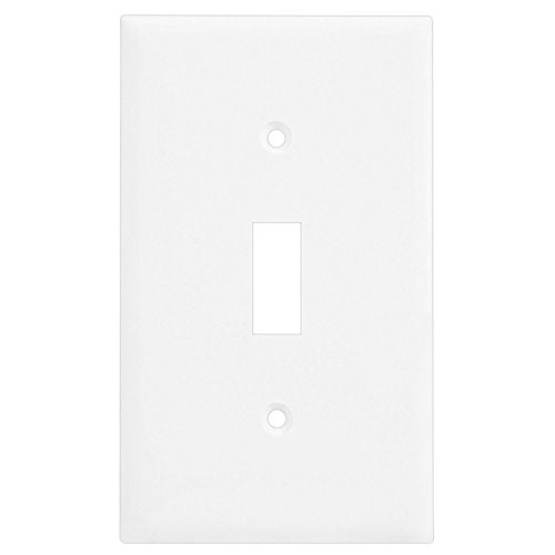 ENERLITES Toggle Light Switch Wall Plate, Jumbo Switch Cover, Oversized 1-Gang 5.5" x 3.5", Unbreakable Polycarbonate Thermoplastic, 8811O-W, White - color: White, size: Over-Size