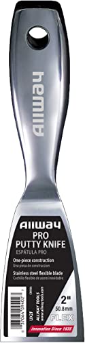 ALLWAY UX2F Premium One-Piece Flex Stainless Steel Putty Knife, 2" - size: 2"