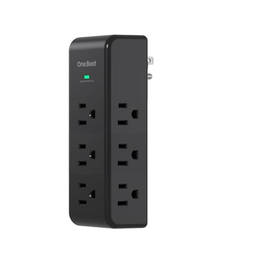 Surge Protector Outlet Extender Rotating Plug, 9 AC Multi Plug Outlet,Black - color: Black, size: 9AC, 1 Pack