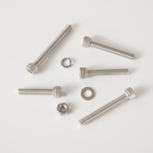 M8 x 30mm 35mm 40mm 45mm 50mm, Hex Socket Head Cap Screws Bolts Washers Nuts Assortment Kit, Stainless Steel 304, Metric Allen Drive, 70 PCS - size: Socket M8x30/35/40/45/50 mm