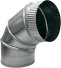 4" Adjustable Duct Elbow 90 Degree HVAC - Galvanized Sheet Metal 28-Gauge Duct Connector - Ideal for Round Tube Air Ventilation & Vent Pipe Ductwork (4 Inch) - size: 4 Inch