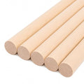 ALBO 1" x 12" Wooden Dowel Rods Set of 5 PCS, Natural Birch Wood - size: 1" x 12" 5 Pcs