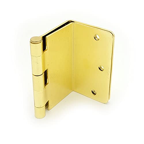 3.5 Inch Swing Clear Offset Door Hinge (1/4" Radius, Polished Brass) - color: Polished Brass, size: 1/4" Radius