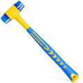 Small Plastic Mallet Hammer 4.9 Oz, Dual 1",25mm Heads, 9.6 Inch Long - color: Blue-yellow
