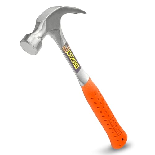 ESTWING Curved Claw Hammer, 20 oz Smooth Face, Shock Reduction Grip, EO-20C - size: 20 oz (Ounces)