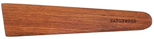 Earlywood 10 inch Handmade Wood Cooking Utensil for Kitchen, Multi-Purpose Scraper and Egg Turner, Cast Iron Scraper and Saute Spatula - Made in USA - Jatoba - size: 10 inch
