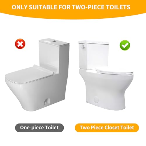 Toilet Tank Seal Kit for 2-Piece Toilets with 2 Gasket Sizes