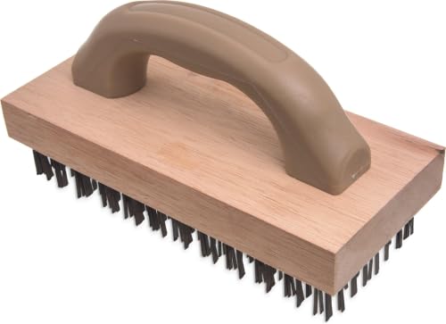 Carlisle FoodService Products 4067600 Ergonomic Steel Butcher Block Scratch Brush, 9-3/8” 1EA (Pack of 12) - size: 1 EA (Pack of 12)