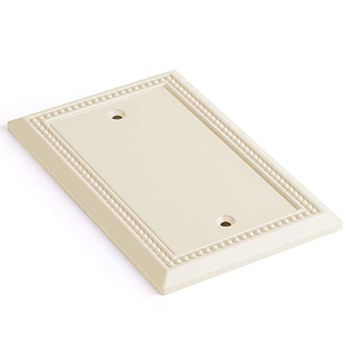 Henne Bery Sunken Pearls Heavy Duty Switch Plate/Wall Plate/Outlet Cover (Single Blank 2PK, Light Almond - color: Light Almond, size: Single Blank 2PK