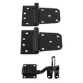 National Hardware Self-Closing Gate Kit, Hinges and Latch, Steel, Black - size: 0