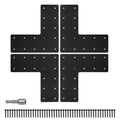 L Post Bracket 4PCS,13.2"x13.2" L Mending Plate for Repair Framing - style: L Shape(13.2X13.2X5)