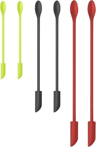 Silicone Spatula Set 6Pcs, Mini Jar Scraper for Makeup & Food - color: Color #2