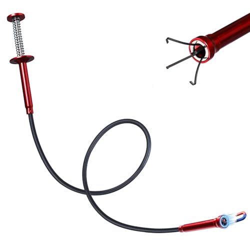 Flexible Grabber Tool, Magnetic 4-Claw Gripper (24", Red) - size: Red Magnetic