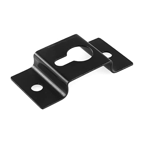 DGZZI Hanging Speaker Bracket 4PCS Black Wall Mount Iron Hook Hanger Plate Connectors with Mounting Screws for Surround Sound Box Audio Speaker Keyhole Hanger