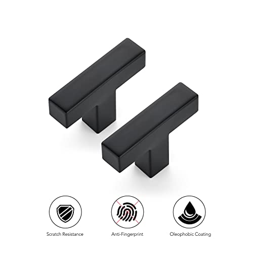 Ravinte Matte Black Cabinet Handles Square Pulls Single Hole 10 Pack - size: Single Hole