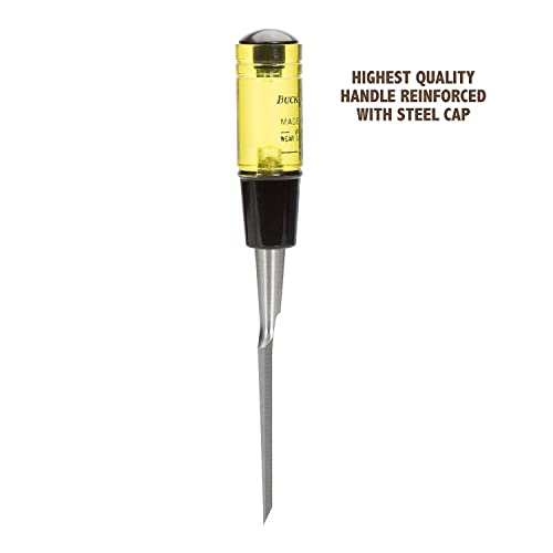 Buck Brothers 120105BC 3/4" Wood Chisel Made in USA, For Paring and Finishing Cuts in Carpentry and Woodworking, Tempered Tool Steel Blade, Mallet-Safe Handle - size: 3/4"