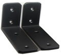 2 Pack - L 4" x H 2" x W1.5, 5mm Thick Black L Shelf Bracket, Iron Shelf Brackets, Metal Shelf Brackets, Floating Shelf, Shelf Supports with Screws - size: 4''x2'', style: Black 2 Pack