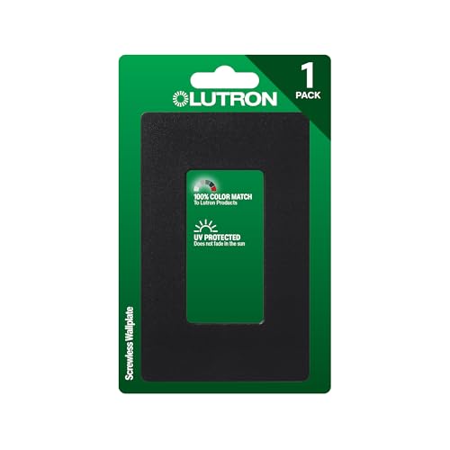 Lutron Claro Light Switch Cover Plate, 1 Gang Wallplate, Satin - color: Midnight, size: 1 Pack