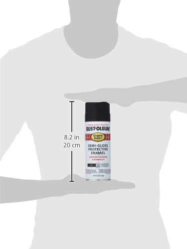 Rust-Oleum 7798830 Stops Rust Spray Paint, 12-Ounce, Semi Gloss Black (Pack of 2) - color: Semi-Gloss Black, size: 12 Ounce (Pack of 2)