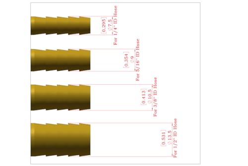 30Pcs Brass Hose Barb Reducer Fittings Assortment, 1/4'' 5/16'' 3/8'' 1/2'' ID Hose Reducing Barbed Connector, Hose Splicer Mender for Air/Oil/water/Gas Hose