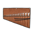 Wrench Organizer, Tool Roll Pouch,16-Pocket Waterproof Oxford Cloth - color: Brown