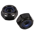1/2-13 Nylon Insert Hex Lock Nuts Locknuts, 304 Stainless Steel 18-8, Black Oxide, 25 PCS - color: Black, size: 1/2-13