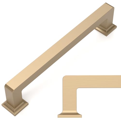 Amerdeco 10 Pack Champagne Bronze Cabinet Pulls 5 Inch(128MM) Hole Centers Kitchen Cabinet Handles Cabinet Hardware Kitchen Handles for Cabinets Cupboard Handles Drawer Pulls ZH0019 - color: Champagne Bronze, size: 5" Hole Center