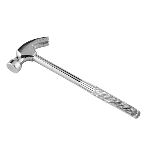 6-in-1 mini multifunctional metal hammer and screwdriver hand tool for opening walnuts, including cross and flat screwdrivers, home repair tools, and camping hammer set (Silver) - color: Silver