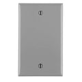 Leviton 1-Gang Blank Wallplate, Midway Size, PJ13-GY, Gray - color: Gray