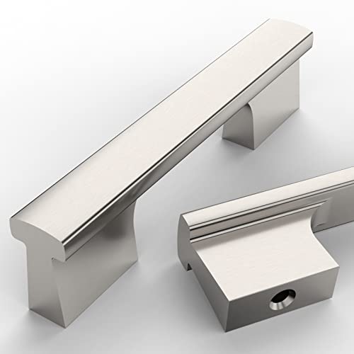 Asidrama 10 Pack 3 Inch(76mm) Brushed Satin Nickel Cabinet Pulls Kitchen Cabinet Handles Satin Nickel Cabinet Pulls Cabinet Hardware for Cupboard Drawer - color: Brushed Satin Nickel, size: 3" Hole Center(76mm)