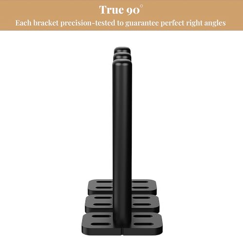 8pcs Wall Shelf Brackets Heavy Duty Floating Shelf Bracket Hidden,Invisible Black Shelving Brackets Decorative Floating Shelf Hardware Heavy Duty,Metal Shelf Support Bracket(6"-8pcs) - size: 6 inch-8pcs