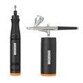 Crafting Tool Combo Kit - Mini Rotary, Airbrush Gun with Compressor for Sanding, Carving, Engraving, Painting, 20V Power Share Battery and 45-Piece Accessories Included - size: 2 PCS Air Brush Combo