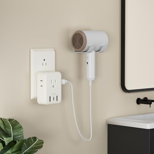 BN-LINK Multi Plug Outlet Extender 2 Pack, Outlet Splitter with 4 Outlet and 3 USB Ports (1 USB C), 4-Sided Multiple Plug Expander for Travel Kitchen Dorm Room Cruise Ship Essentials, White - size: 2pack-4 Outlets(USB)