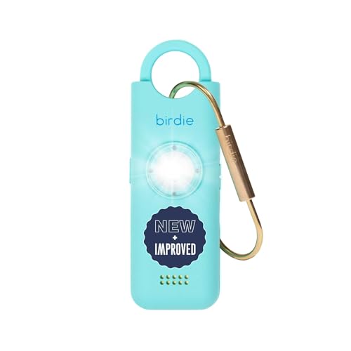 She’s Birdie 3.0 New Version – The Original Personal Safety Alarm for Women by Women–Loud Siren, Flash Light and Rechargeable Battery in a Variety of Colors (Aqua Blue) - color: Aqua Blue