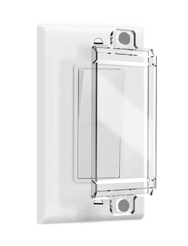 ILIVABLE Magnetic Rocker Light Switch Guards, Not Child Proof, Clear 2Pack - color: Clear 2Pack