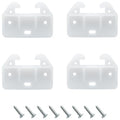 FDXGYH 20 Pcs Plastic Drawer Guides Drawer Track Guides Drawer Rail for Dressers Hutches and Drawer Systems [White] - size: 58×41×29mm-20pcs