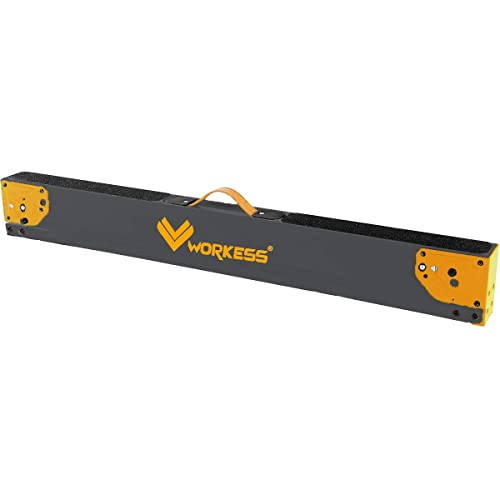 WORKESS Saw Horses 2 Pack Folding, Heavy Duty Sawhorse Table 2600 Lbs Load Capacity with 2x4 Support Legs, Portable Folding and Fast Open Legs and Easy Grip Handle for Woodworking.