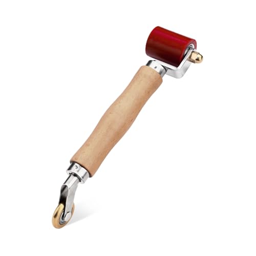 Seam Roller, Silicone Seam Roller Roofing, Smoothing Roofing Tools, Seam Roller for Quilting, Sewing, Wallpaper, Roller Tool for PVC/TPO/EPDM Single Ply Roofing Tape (Red) - color: Red