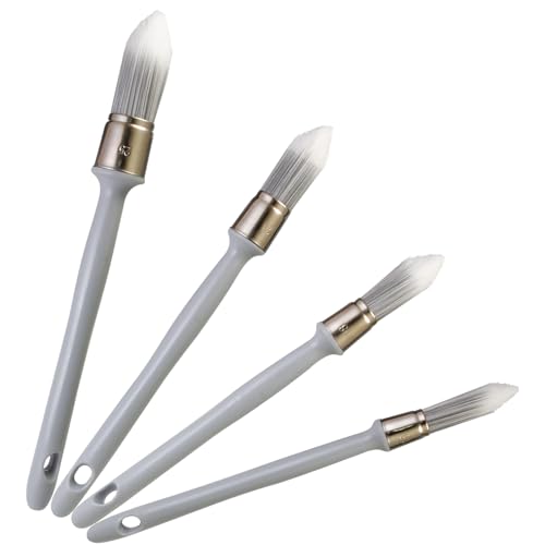 Trim Paint Brush,4 pcs Round Brushes for Painting