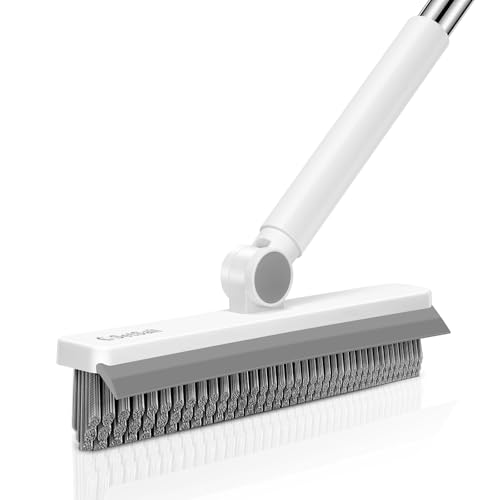 SetSail Grout Cleaner Brush with Long Handle, V-Shaped Floor Scrub Brush - color: Grey White