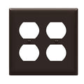 ENERLITES Double Duplex Outlet Covers Wall Plate, 2-Gang, 1 Pack, Brown - color: Brown, size: Screw