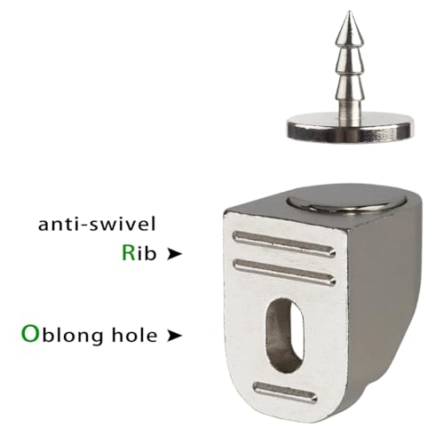 Keenkee 4 Set Magnetic Cabinet Door Catches, Nickel Color - color: Nickel