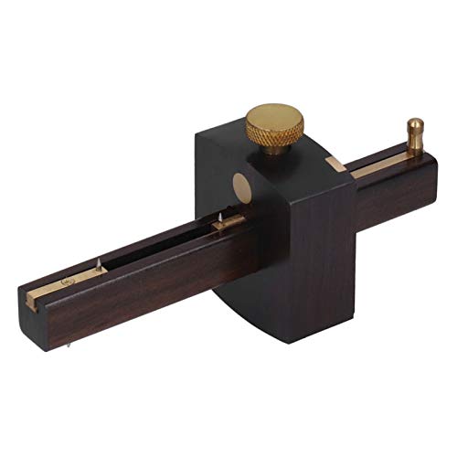 Marhynchus 8in Mortise Gauge Woodworking Marking Gauge Ebony Scribe Sign Scraper, Adjustable Screw Cutting Gauge European Woodworking Tools Painting Construction Tools, Scrapers