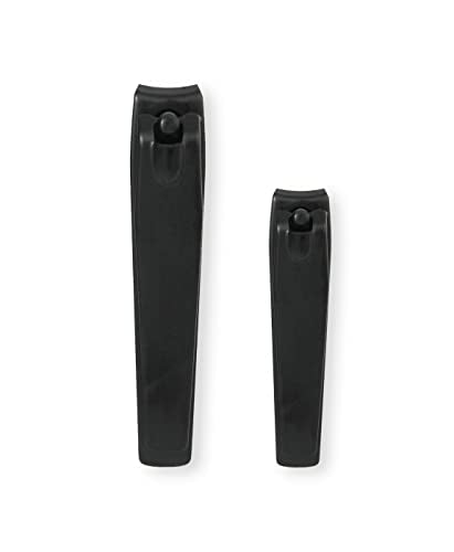 Amazon Basics Toenail and Fingernail Clipper Set, Nail Clippers, Grooming Tool, Black