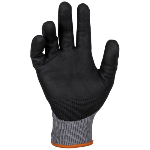 KLEIN TOOLS 60583 Work Gloves, Knit Dipped Cut Resistant ANSI A2 Nitrile Coated Gloves, HPPE Fabric, Touchscreen Capable, Small, 2-Pair - size: Small