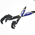 2Pcs Self Adjusting Wrenches Sets - 10.5 & 14" Self Locking Pliers,Multi-Function,3 Sides Teeth,Non-Slip Handle,Suit for Pipe Vise Micro 5 Wrench
