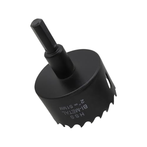 2-inch Hole Saw BI-Metal Hole Saw Drill Hole Cutter for Hard Wood, Thin Metal, Plaster Ceiling, Plastic, Fiberglass- 2pcs - color: black, size: 2 in