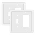 1 Toggle/1 Decorator Combo Light Switch Cover Plates - 2 Pack - size: 2 Gang Toggle/ Decorator