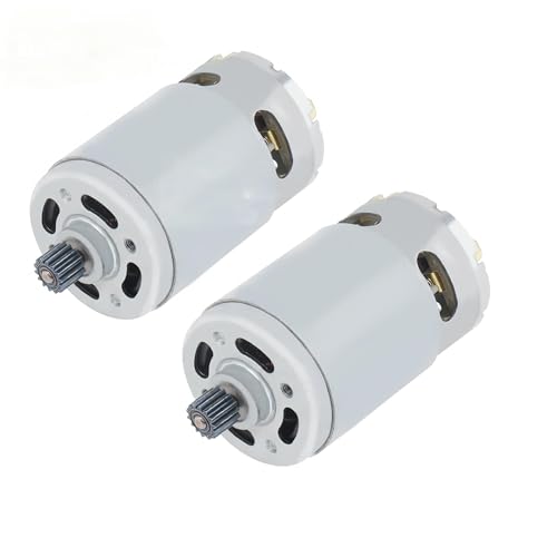 ChgImposs 2PC RS550 DC Motor 8.2mm 14 Teeth Gear Micro Motor 21V 28000RPM Electric Saw Motor for Mini Saw Reciprocating Saw