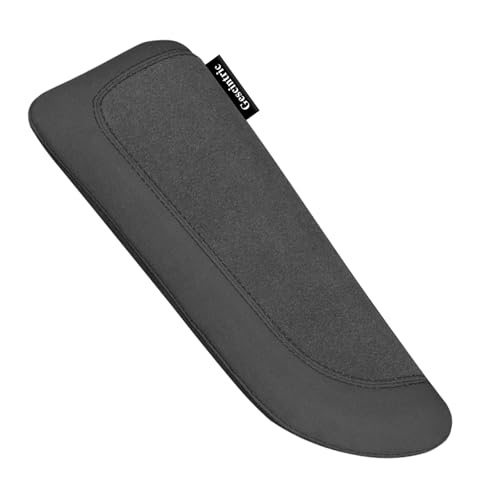 Alcantane Elbow Rest: Memory Foam Support for Car Legs and Knee, Anti-Fatigue - color: black right hand pad